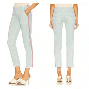 NILI LOTAN Jenna Straight Leg with Tape Mid Rise Cropped Pant